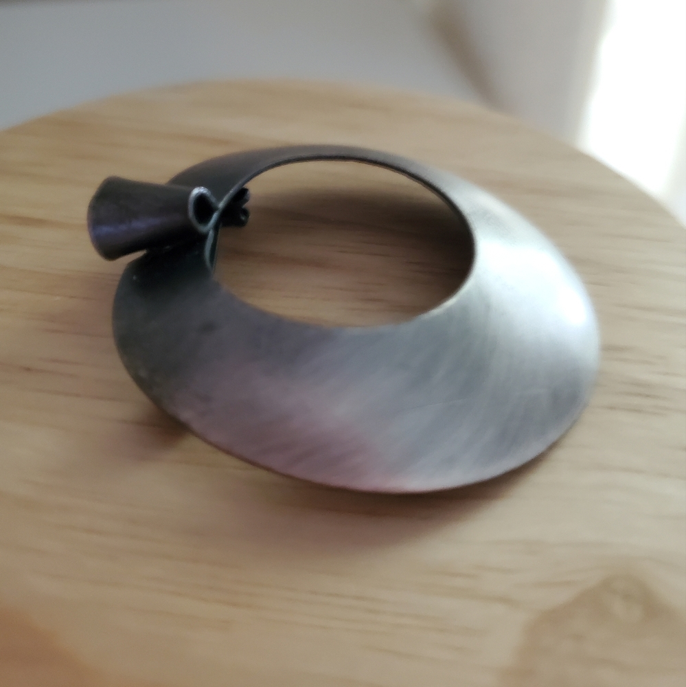 Copper brooch vintage circle